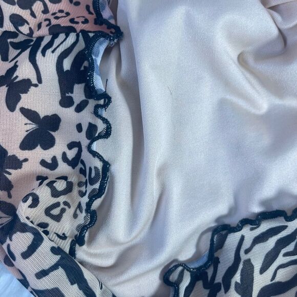 Princess Polly Autumn Print Bodycon Mini Dress Sz 6 - Picture 9 of 9